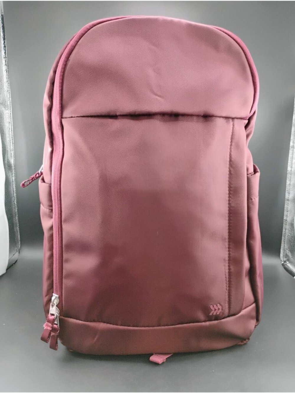 All In Motion Burgundy Backpack With Multiple Compartments Functional